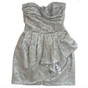 H&M strapless draped mini dress curved hem NWT sz 2